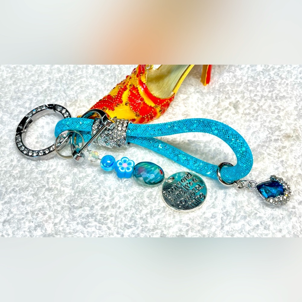 🐴Cowgirl bling-pretty keychain or laptop hanger-purse bling